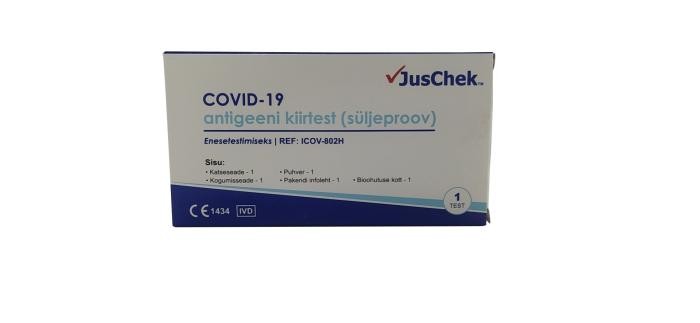 SARS-COV2 JUSCHEK ANTIGEENI KIIRTEST SÜLJEST ENESETEST N1