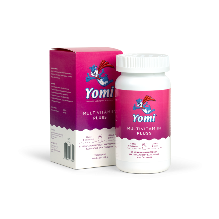 YOMI MULTIVITAMIIN PLUSS VIINAMARJAMAITSELINE KARUKE N60