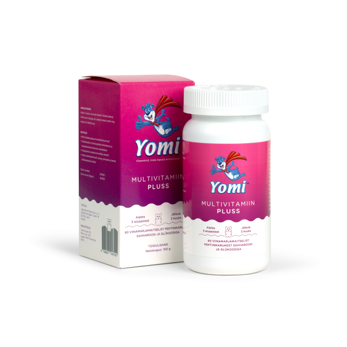 YOMI MULTIVITAMIIN PLUSS VIINAMARJAMAITSELINE KARUKE N60