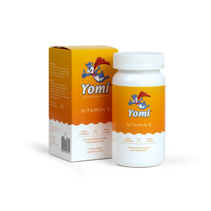 YOMI VITAMIIN C APELSINIMAITSELINE KARUKE N60