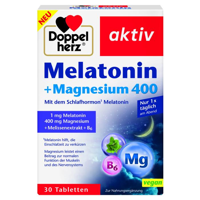DOPPELHERZ AKTIV MELATONIIN+ MAGNEESIUM 400 TBL N30
