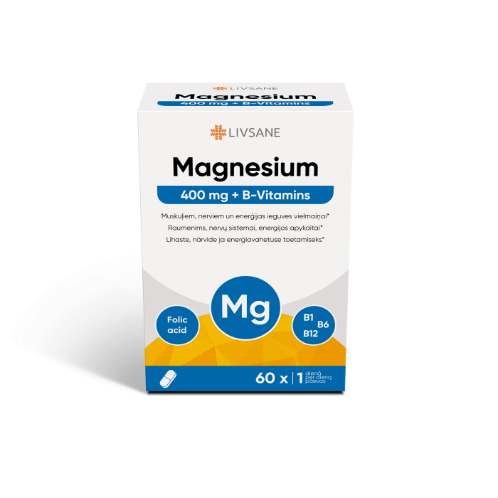 LIVSANE MAGNEESIUM 400 + B-VITAMIINID TBL N60