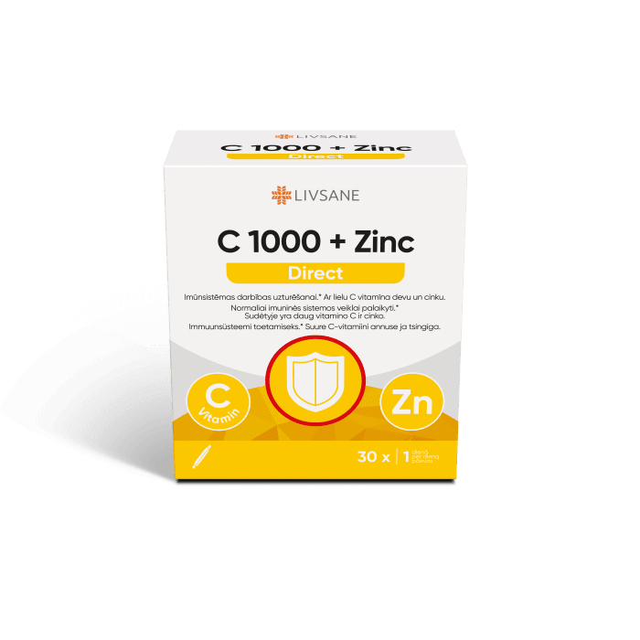 LIVSANE VITAMIIN C 1000 + TSINK DIREKT PULBER N30