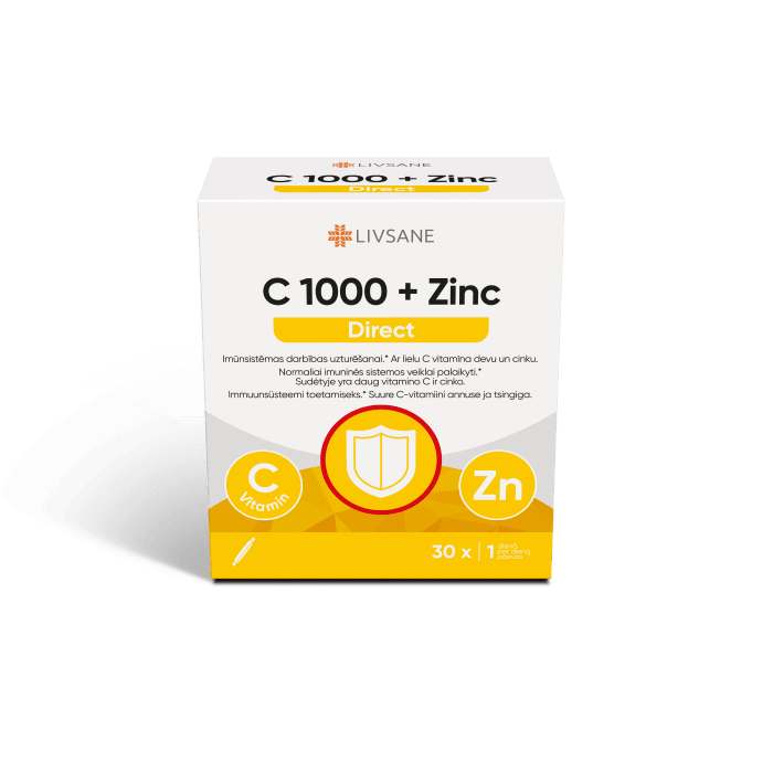 LIVSANE VITAMIIN C 1000 + TSINK DIREKT PULBER N30