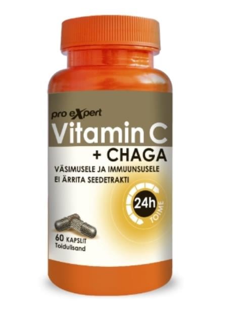PRO EXPERT VITAMIIN C+CHAGA KAPSLID N60