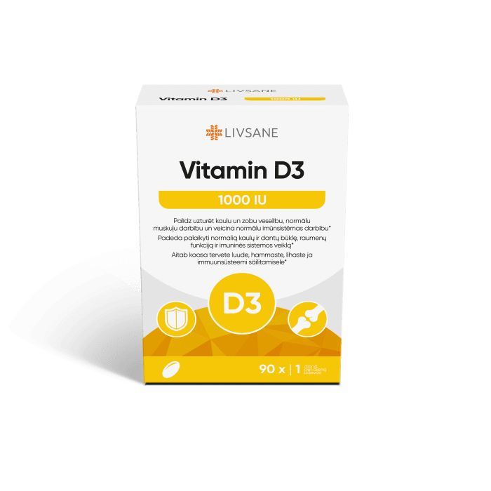 LIVSANE VITAMIIN D PEHMEKAPSLID 1000IU N90