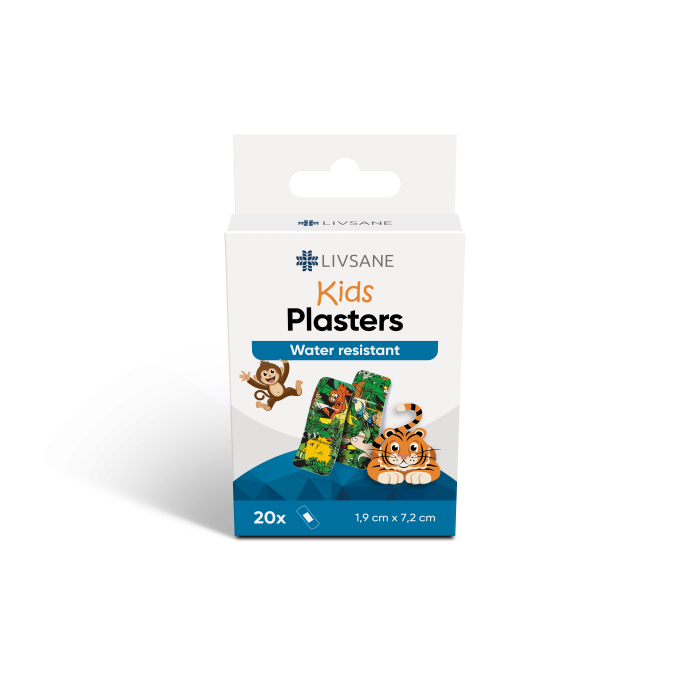 LIVSANE PLAASTER LOOMADEGA LASTELE 2 ERINEVAT 19X72MM N20