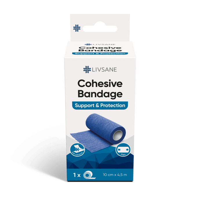 LIVSANE ELASTIKSIDE 10CMX4,5M SININE
