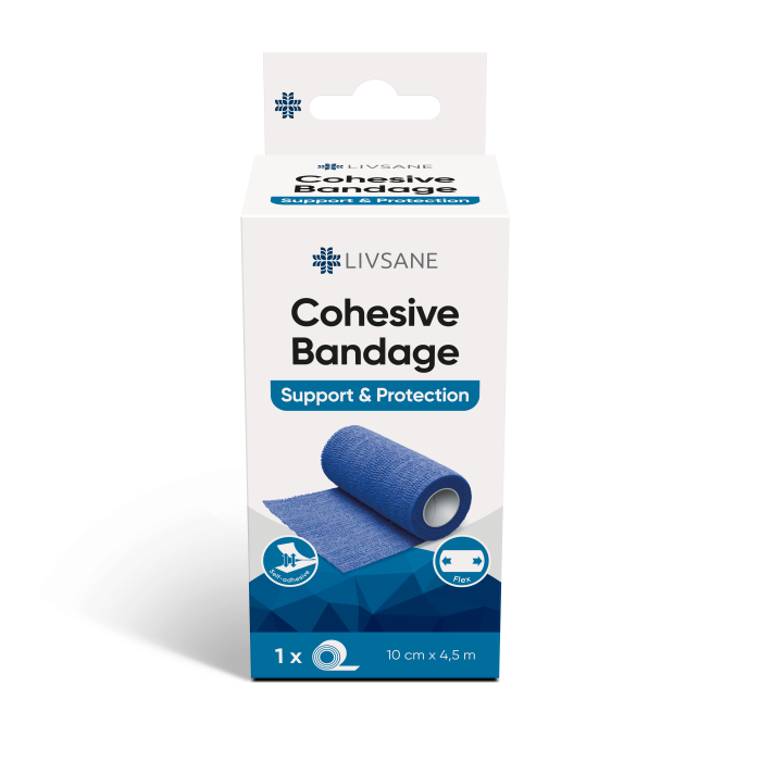 LIVSANE ELASTIKSIDE 10CMX4,5M SININE
