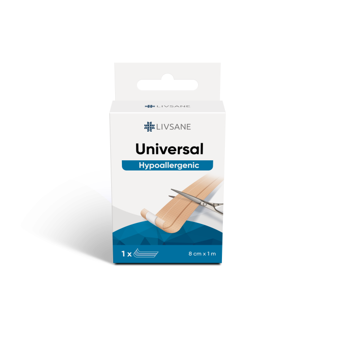 LIVSANE PLAASTER UNIVERSAL CLASSIC 8CMX1M LÕIGATAV