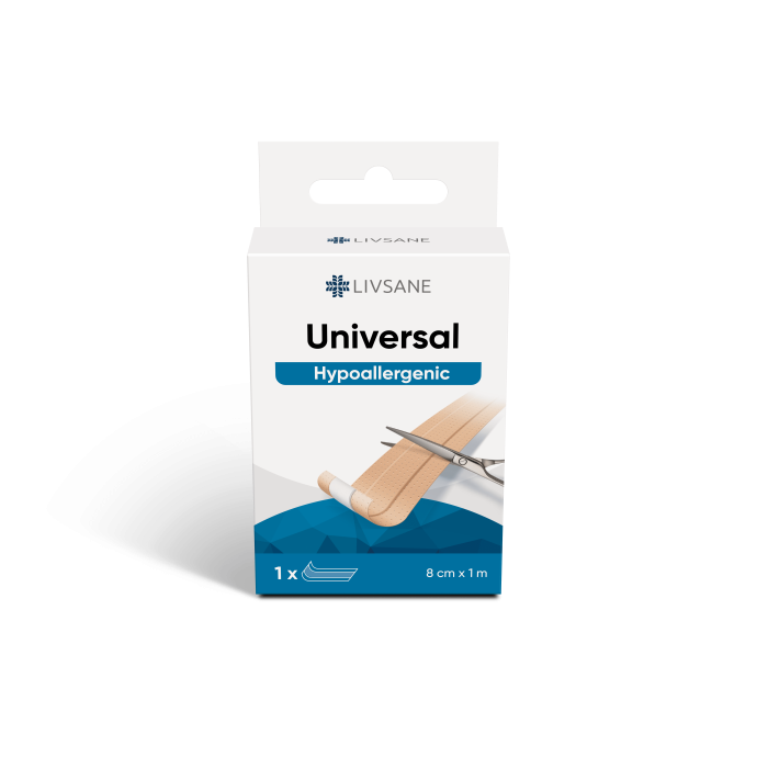 LIVSANE PLAASTER UNIVERSAL CLASSIC 8CMX1M LÕIGATAV