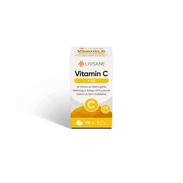 LIVSANE VITAMIIN C+D NÄRIMISTBL SIDRUNI N90