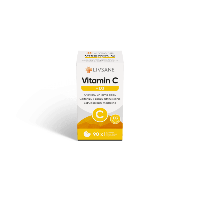LIVSANE VITAMIIN C+D NÄRIMISTBL SIDRUNI N90