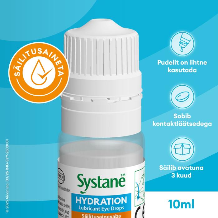 SYSTANE HYDRATION SILMATILGAD NIISUTAVAD SÄILITUSAINETA 10ML