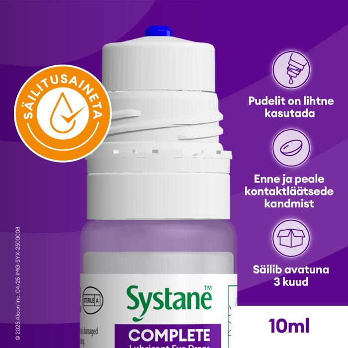 SYSTANE COMPLETE SILMATILGAD NIISUTAVAD SÄILITUSAINETA 10ML
