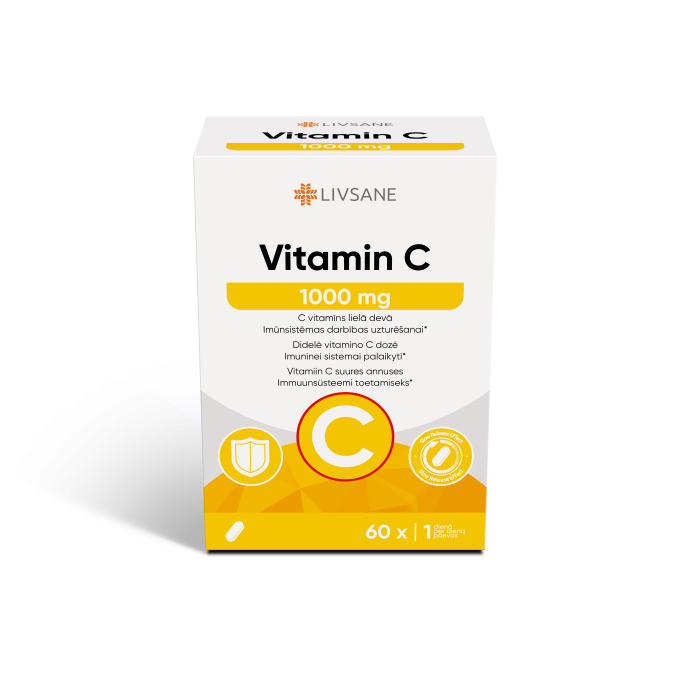 LIVSANE VITAMIIN C TBL PIKATOIMELINE  1000MG N60