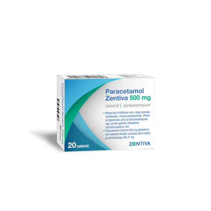 PARACETAMOL ZENTIVA TBL 500MG N20