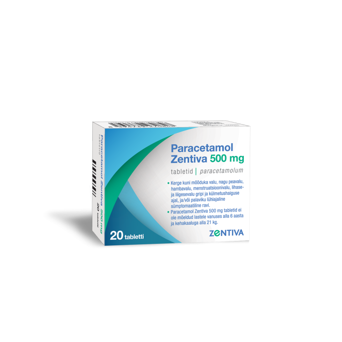 PARACETAMOL ZENTIVA TBL 500MG N20