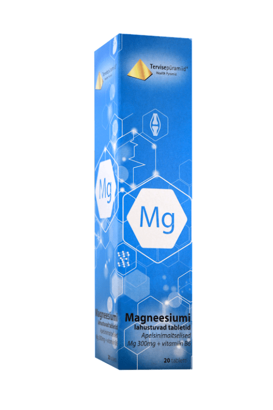 TERVISEPÜRAMIID MAGNEESIUM+B6 300MG LAHUSTUVAD TBL N20