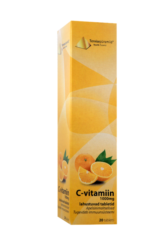TERVISEPÜRAMIID VITAMIIN C 1000MG LAHUSTUVAD TBL N20