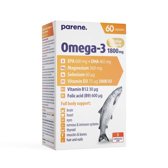 PARENE OMEGA-3+MG+SE+D3 KAPSLID N60