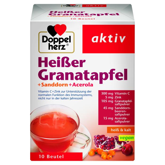 DOPPELHERZ KUUM JOOK GRANAATÕUN+ ASTELPAJU+ACEROLA+VIT.C+ZN+SE N10