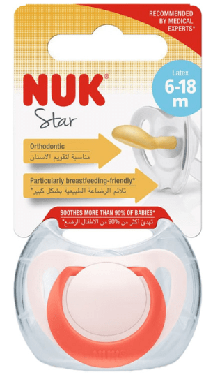 NUK RÕNGASLUTT STAR 0-6 KUUD LATEKS N1