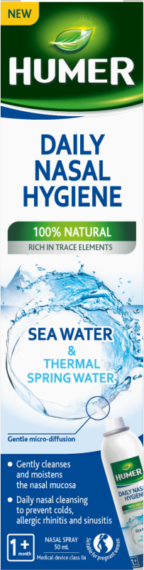 HUMER DAILY NASAL HYGIENE NINASPREI TERMAALVESI 50ML