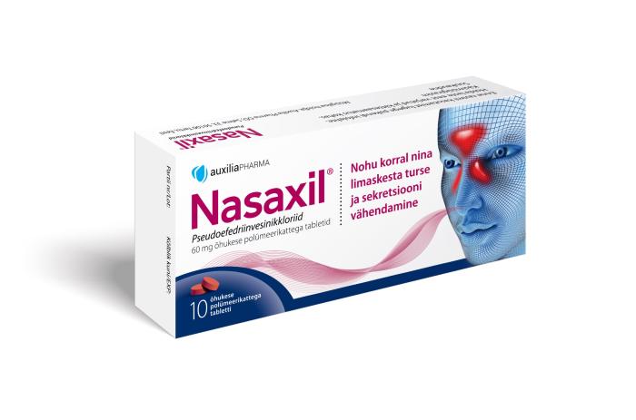 NASAXIL ÕHUK. POLÜM.KAT. TBL 60MG N10