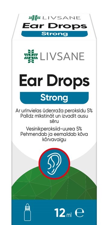 LIVSANE EAR DROPS STRONG KÕRVATILGAD 12ML