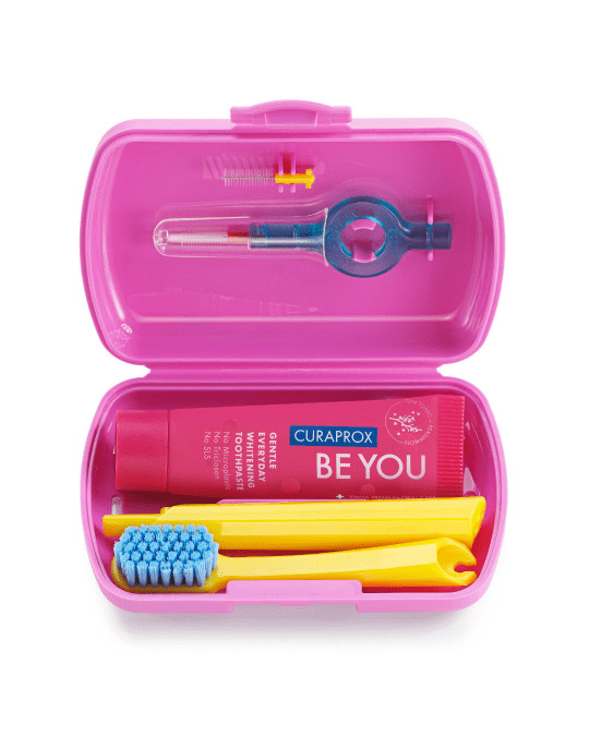 CURAPROX TRAVEL SET ROOSA