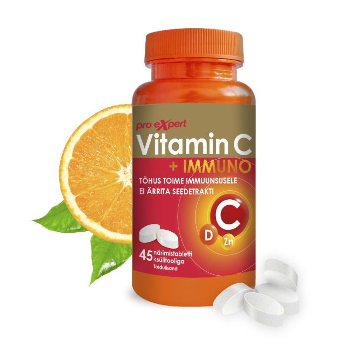 PRO EXPERT VITAMIIN C+IMMUNO NÄRIMISTBL N45