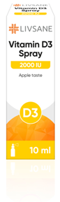 LIVSANE VITAMIIN D SUUKAUDNE SPREI 2000IU 10ML