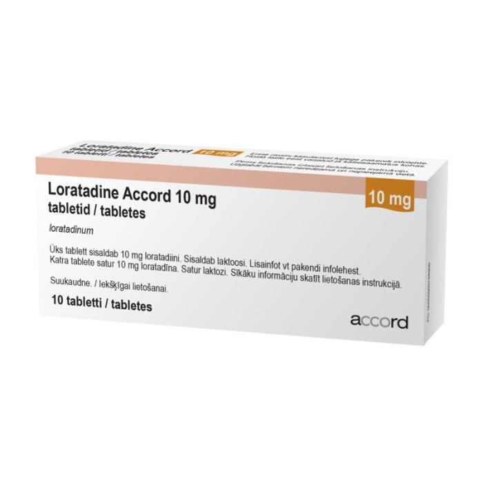 LORATADINE ACCORD TBL 10MG N10	