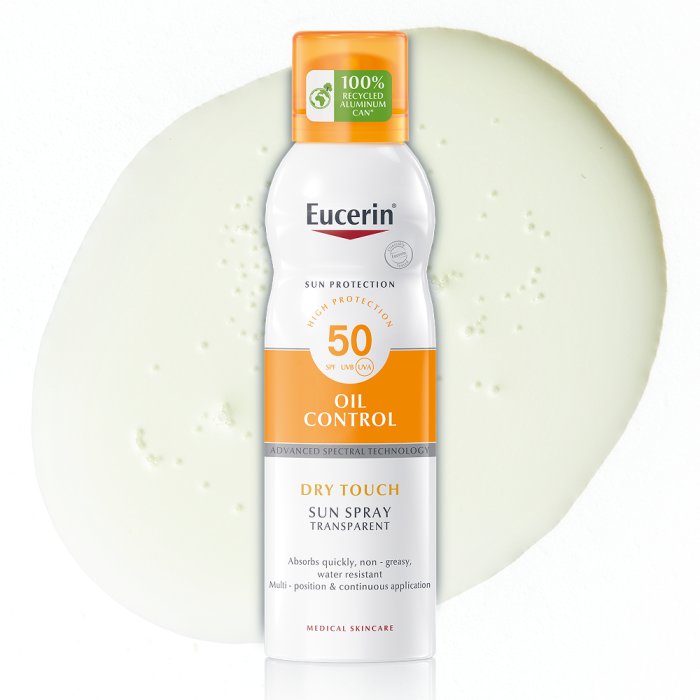 EUCERIN SUN OIL CONTROL DRY TOUCH PÄIKESEKAITSE AEROSOOL SPF50 LÄBIPAISTEV 200ML