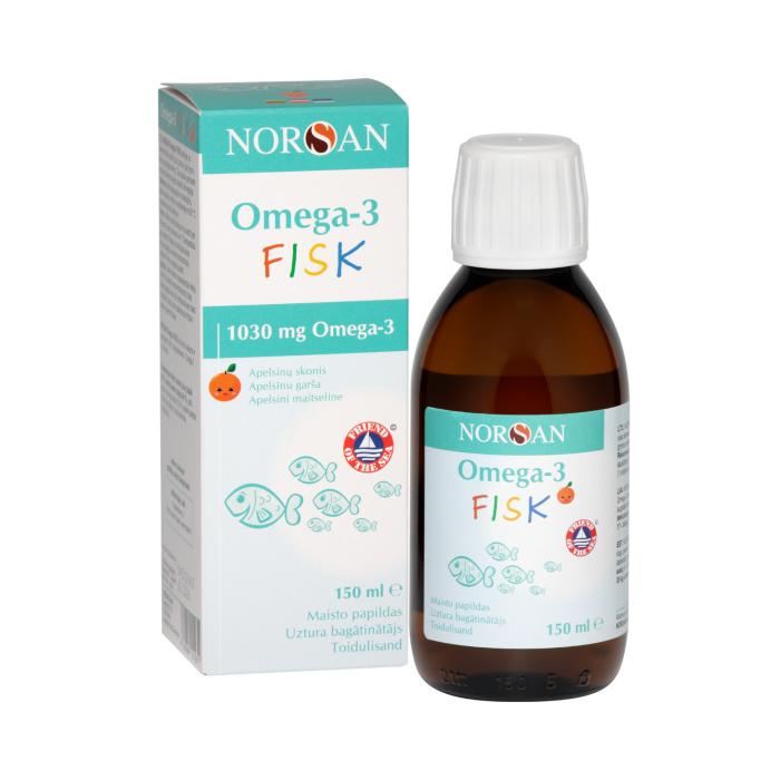 NORSAN OMEGA-3 FISK KALAÕLI APELSINI 150ML