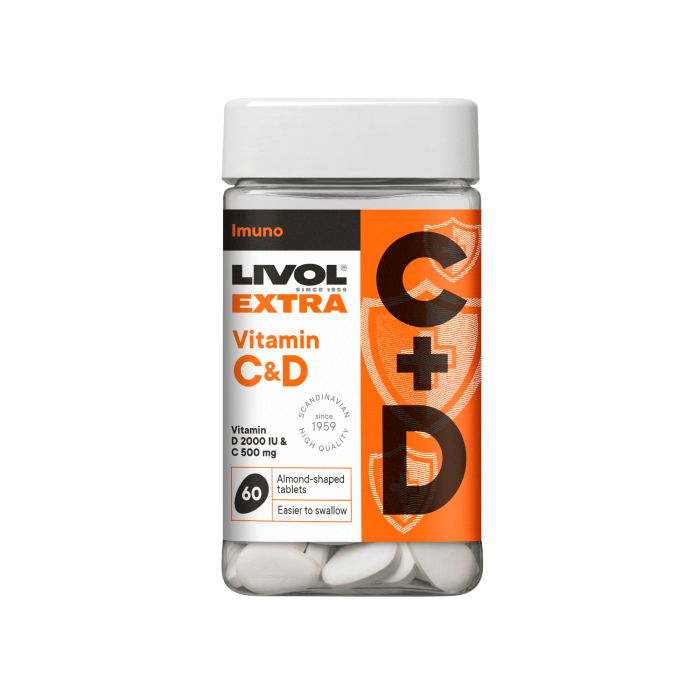LIVOL EXTRA VITAMIIN C+D TBL N60