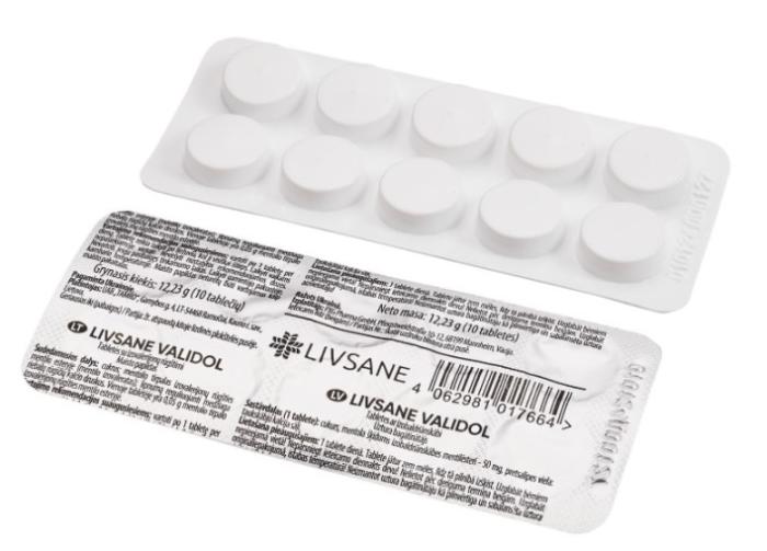 LIVSANE VALIDOL TBL N10