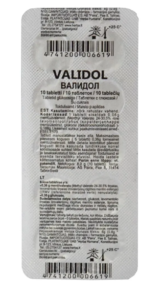 VALIDOL TBL N10