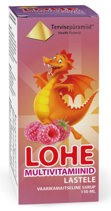 TERVISEPÜRAMIID LOHE MULTIVITAMIINI SIIRUP VAARIKA LASTELE 150ML