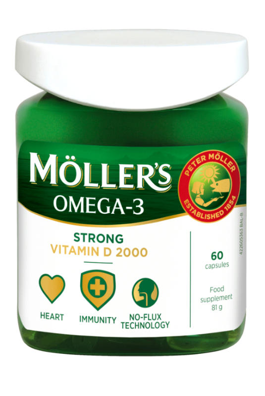 MÖLLER'S STRONG VITAMIIN D KALAMAKSAÕLI KAPSLID N60