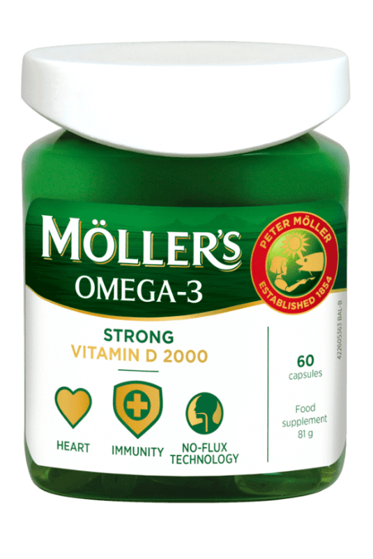MÖLLER'S STRONG VITAMIIN D KALAMAKSAÕLI KAPSLID N60