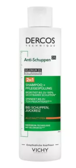 VICHY DERCOS DS 2IN1 SHAMPOON+ PALSAM KÕÕMAVASTANE 390ML