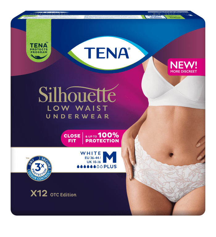 TENA SILHOUETTE WHITE IMAVAD PÜKSID PLUS M 750ML N12