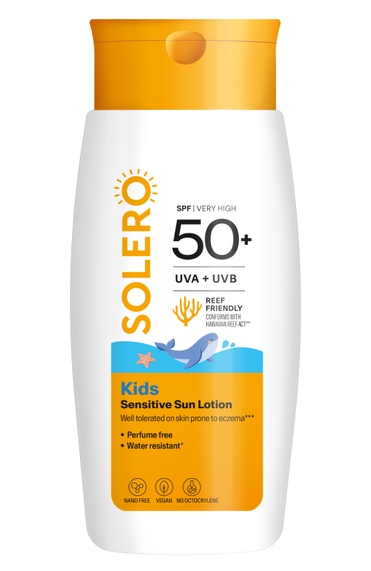 SOLERO PÄIKESEKAITSELOSJOON SPF50+ LASTELE 200ML