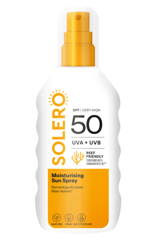 SOLERO PÄIKESEKAITSESPREI SPF50+ NIISUTAV 200ML