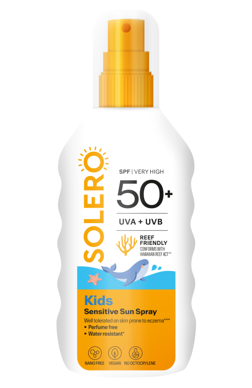 SOLERO PÄIKESEKAITSESPREI SPF50+ LASTELE 200ML