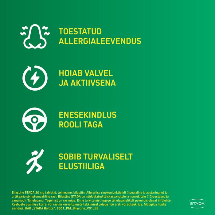 BILASTINE STADA TBL 20MG N10