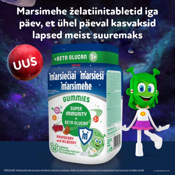 MARSIMEHE GUMMI SUPER IMMUNITY KUMMIKOMMID N50