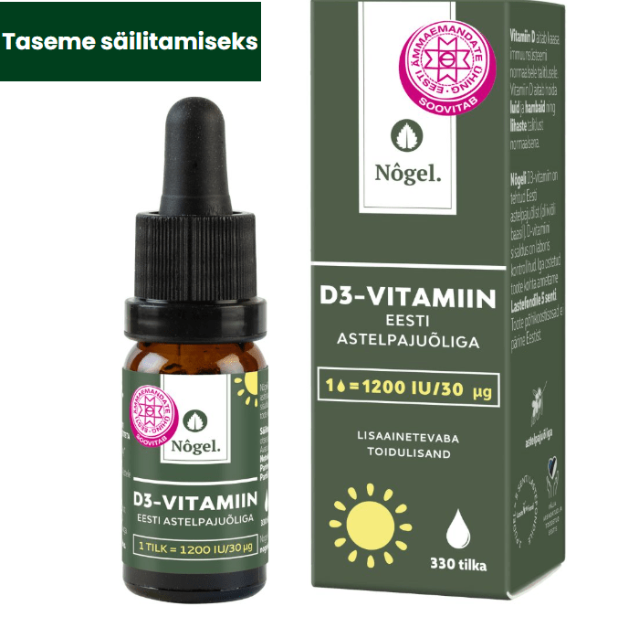 NÕGEL VITAMIIN D3 TILGAD 1200IU ASTELPAJUÕLIGA 10ML